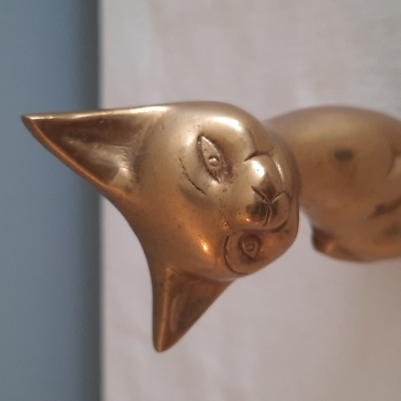Vintage Brass Kitty Cat - Picture 4 of 4